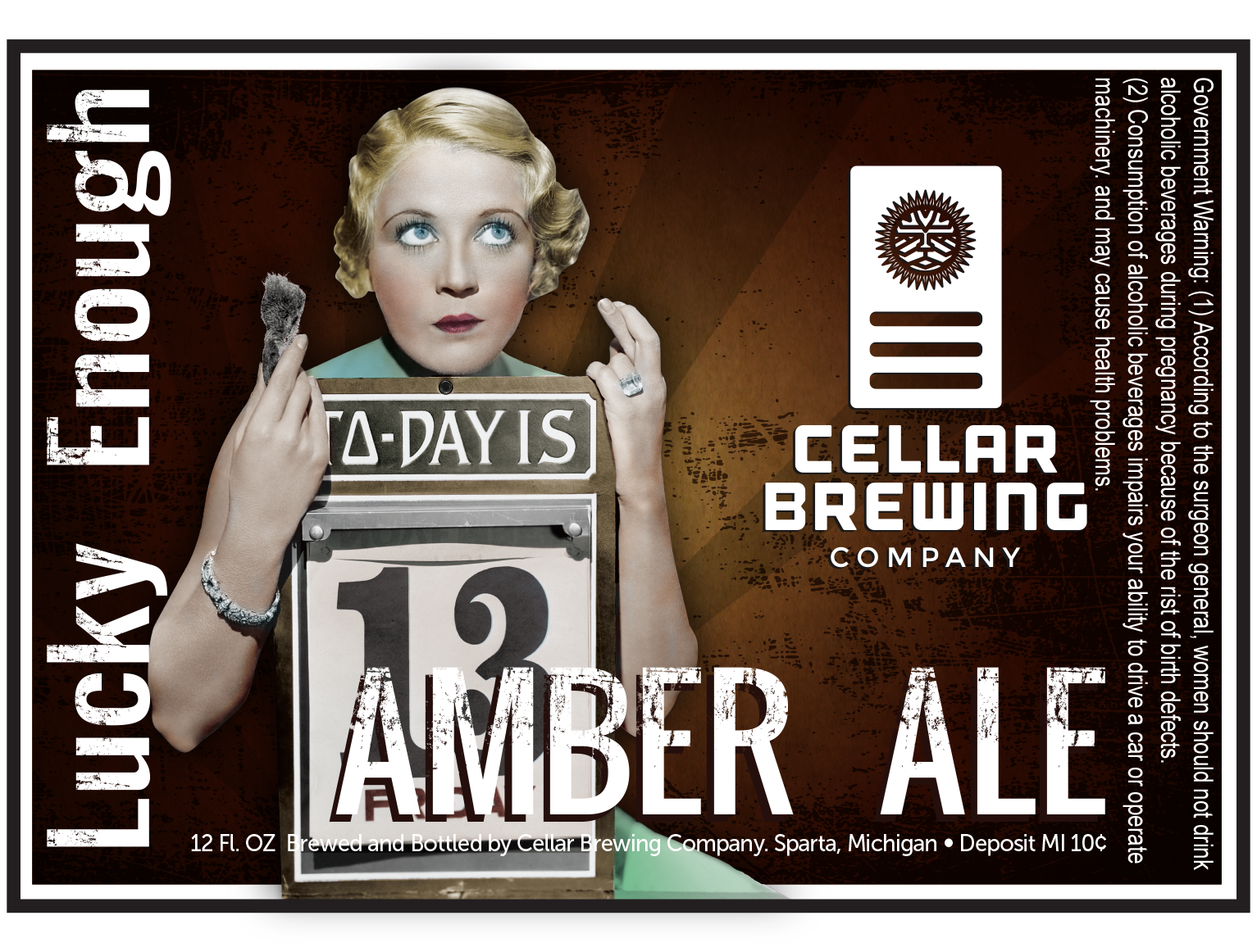 Label-Lucky Enough Amber